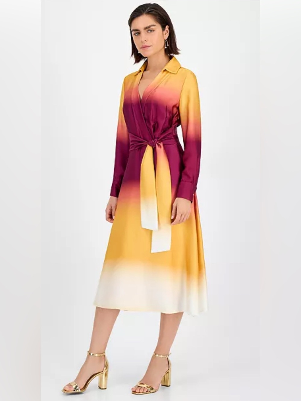 Tahari ASL
Women's Ombré Faux-Wrap Dress